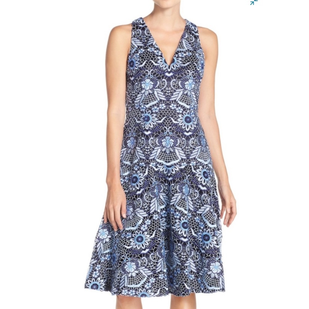 David Meister Fit & Flare Lace Dress 2